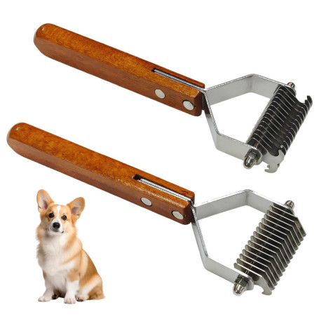 RELKLYU 2 Morceaux De Peigne D'Épilation pour Animaux De Compagnie, Accessoires De Toilettage pour Animaux De Compagnie, Outils 