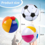 SGSCFG 3 Morceaux De Balles De Plage Gonflables, Football Gonflable pour Enfants, Jouets De Piscine, Fournitures De Divertisseme