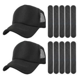 SGSCFG 2 Chapeaux Noirs Et 10 Coups De Randonnée Noirs, Casquette De Baseball Respirante, Casquette De Baseball De Protection So