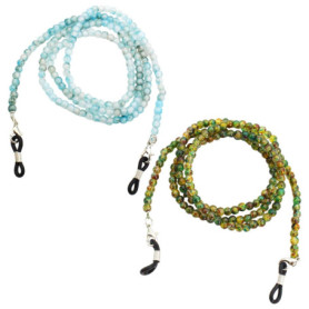 TYFGRT 2Pcs Chaînes De Lunettes En Perles, Sangles De Lunettes Pour Femmes, Décoration D’Accessoires De Lunettes, Sangles De Lun