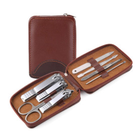 DXIA Kit Manucure, Manucure Pédicure 8 Pièce Set, Coupe Ongle Professionnel Coupe Cuticule Acier Inoxydable, Professionnel en Vo