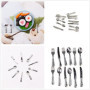 XHBTS Lot de 35 Accessoires de Cuisine Miniatures pour Maison de poupée Comprenant 12 Mini Assiettes de poupée, Couteau, Fourche