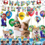 Décoration d'anniversaire pour enfants ballons, Ensemble de 56 pièces sur le thème des jeux, Comprenant bannière, Décorations po