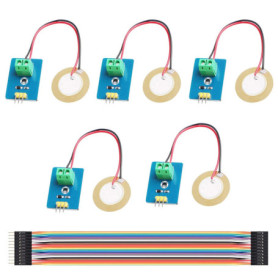 Youmile Lot de 5 capteurs de vibration piézoélectriques en céramique Module piézo 3,3 V/5 V Contrôleur analogique Composants éle