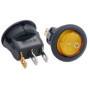 RUNCCI-YUN Interrupteur à Bascule Rond, AC 250V/6A, 125V/10A Interrupteur à Bascule 3 Broches, Bouton De Verrouillage Interrupte