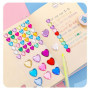 90 pièces COEUR STRASS autocollant Kit - Pierre acrylique autocollant pour le corps, bricolage artisanat, mariage, Saint Valenti