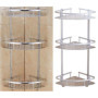 SOULONG Panier d'angle de salle de bain, 3 étages en aluminium, panier mural avec crochets pour salle de bain, salon, 56 x 23 x 