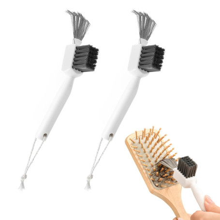 2 Pièces 2 In 1 Nettoyeurs De Brosse À Cheveux,Outil de Nettoyage de Brosse À Cheveux,Peigne de Nettoyage,Mini Instrument Pour E