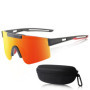 TULAMORIY Lunettes de Sport Homme Femme, Pour Cyclisme, Running, Ski - Polarisées et Anti-Buée, Confortable et Anti-Dérapante, M