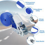 Lociban 5 Pièces Sangle à Cliquet 25 mm X 4 m Sangles D'arrimage, Verrou de Serrage Sangle Charge Maximale 800 Kg,Sangle De Serr
