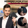 TEEHON Portefeuille Vertical pour Hommes en Cuir Carbone bloquant RFID avec 11 emplacements, 2 fenêtres d'identification, Porte-