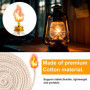 Lot de 6 mèches rondes et épaisses pour lampes à huile - Mèche en coton de 6 mm de long - Pour lampe à huile, lampes à alcool, b