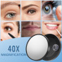 40x Miroir Grossissant Avec Ventouse Miroir Grossissant de Voyage Miroir Grossissant de Poche Miroir Cosmétique Avec Grossisseme