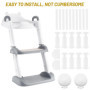 Mkitnvy Reducteur Toilette Enfant, Réducteur WC avec Marches, siège de toilette réglable avec rembourrage en PU, anti-éclaboussu