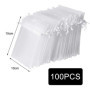 vaolmlop Lot De 100 Blanc Sachets En Organza,10 * 15 Cm,Petits Sacs Cadeaux Avec Cordon De Serrage - Pour Mariage,Pochette Cadea