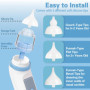 Mouche Bebe Electrique | Mouche Bébé Électrique, Aspirateur Nasal Bebe Electrique avec 3 Embouts En Silicone Souple, 5 Niveaux D