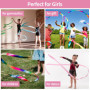 Suitedget 3 Pièces Bâtons De Ruban Grs Enfant De Danse Gymnastique Enfant Couleurs Rêveuses Adaptées à La Gymnastique De Danse A