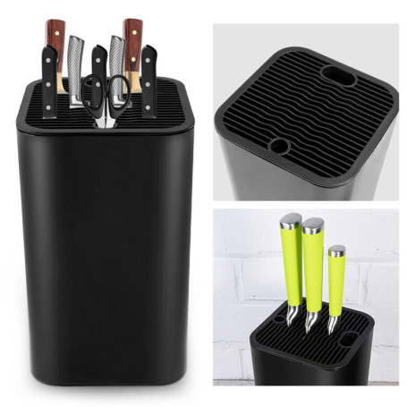 Bloc Couteaux Cuisine, Porte Couteaux, Range Couteaux de Cuisine Universel, Fentes Supplémentaires pour Ciseaux et Tige d'affûta