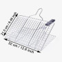 Panier à Griller En Acier Inoxydable pour Barbecue - Pliable avec Poignée Amovible pour Poisson, Steak, Crevette