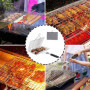 Panier à Griller En Acier Inoxydable pour Barbecue - Pliable avec Poignée Amovible pour Poisson, Steak, Crevette