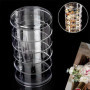 Boîte à Bijoux Rotatif, Petite Boîte à Bijoux Transparente Avec Couvercle, Boîte De Rangement Pour Bijoux, 5 Niveaux Boîte pour 