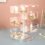 Boîte à Bijoux Rotatif, Petite Boîte à Bijoux Transparente Avec Couvercle, Boîte De Rangement Pour Bijoux, 5 Niveaux Boîte pour 
