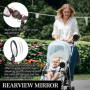 2 PCS Miroir Voiture Bébé, Retroviseur Voiture Bebe, Miroir Bébé 360° Rotation Réglable, Polyvalent Rétroviseurs Vélo Nylon HD p