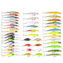 CHSEEO Kit de Leurres de Pêche 43PCS - Appâts, Boîte d'Accessoires, Poissons-nateurs, Spinnerbaits, Crankbait, Crochets pour l'E