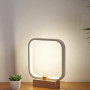 Lampe de table LED en bois, 3 couleurs de température, veilleuse de chambre à coucher, éclairage LED à intensité variable, petit