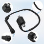 Wai Danie Bobine d'allumage Moto Compatible avec Yamaha Grizzly Raptor Rhino 660 YFM 350 YFM400 YFM660 2002-2008 Big Bear 400 Pi