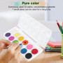 Ensemble de peinture aquarelle - Peinture à l'eau pour enfants, 12 couleurs avec un pinceau. Idéal pour les projets créatifs pou