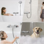 LADOKEE Robinet de douche avec thermostat - Robinet de baignoire - Mitigeur thermostatique de baignoire - Mitigeur de douche en 