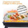 Huucozn 2 Pcs Grilles de Barbecue Acier Inoxydable avec 1 Pince Cuisine INOX, Paniers a Grillades BBQ Grille Panier Poêles à Gri