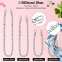 THATSRAD 4 PCS Chaine Sac a Main Argent 30cm 60cm 100cm 120cm Chaine Argent Sac a Main Bandouliere Chaîne de Sac à Main avec Bou