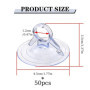 Ventouse de 45mm Mini Ventouse 50 Pièces Carrosserie Ventouse en Plastique PVC Sans Crochets Ventouse Transparente en Caoutchouc