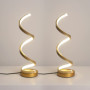 Mille Lucciole 2 Pack Lampes de Chevet LED Lampe de Table Spirale 16W 4500k lumière naturelle lampe de table Or moderne haute lu