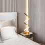 Mille Lucciole 2 Pack Lampes de Chevet LED Lampe de Table Spirale 16W 4500k lumière naturelle lampe de table Or moderne haute lu