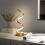 Mille Lucciole 2 Pack Lampes de Chevet LED Lampe de Table Spirale 16W 4500k lumière naturelle lampe de table Or moderne haute lu