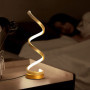 Mille Lucciole 2 Pack Lampes de Chevet LED Lampe de Table Spirale 16W 4500k lumière naturelle lampe de table Or moderne haute lu