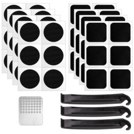 Keratobleem Kit Rustine Vélo Autocollante[52 in 1],Kit de Réparation de Crevaison pour Vélos de Route,Kit de Réparation de Pneus