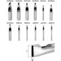 QWORK® 12 pièces poinçon ovale en cuir, ensemble d'outils en cuir, perforateur creux pour le cuir, pour l'artisanat du cuir et l