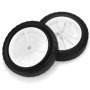 QWORK® Lot de 2 Roue e Remplacement pour Tondeuse, Chariot de Gril, Chariot à Bras - Caoutchouc & ABS, Diamètre 175 mm, Capacité