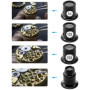 QWORK® 4 pièces loupe d'horloger loupe de bijoutier 5X 10x 15x 20x loupes monoculaires pour électricien, bijoutier, horloger, Ar
