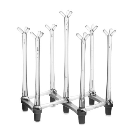 QWORK® égouttoir Vaisselle rétractable, égouttoir à Bouteilles en Plastique, Gris