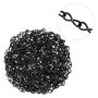 QWORK® Chaînes de paniers suspendus, chaînes suspension de 5 m, chaînes noires réglables, pour nichoirs, jardinières et ornement