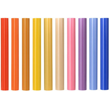 QWORK® 10 Pièces Vinyle thermocollant Textile, 30,5 x 25,4 cm Papier Transfert pour Textile, pour vêtements, Pantalons, Autres T