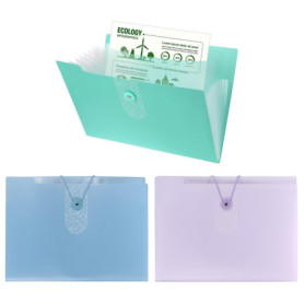 QWORK® Lot de 3 Trieur Document A4 à 12 Pochettes, Pochette Trieur avec Onglet d'index - Idéal pour les professionnels et les ét