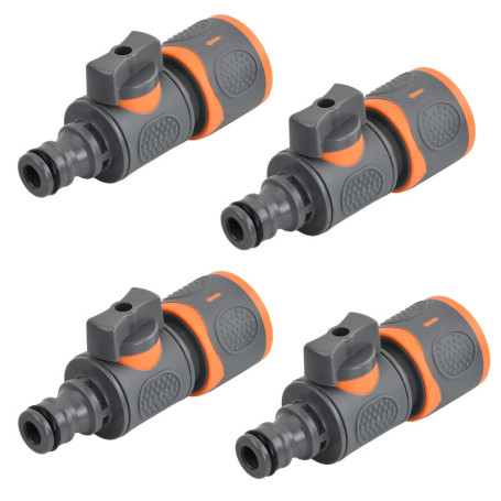 SI SEN 4 Pièces Vanne de Régulation, Adaptateur de Connecteur Rapide pour Vanne d'Arrêt, Raccords Tuyau Rapides Vanne, pour Arro