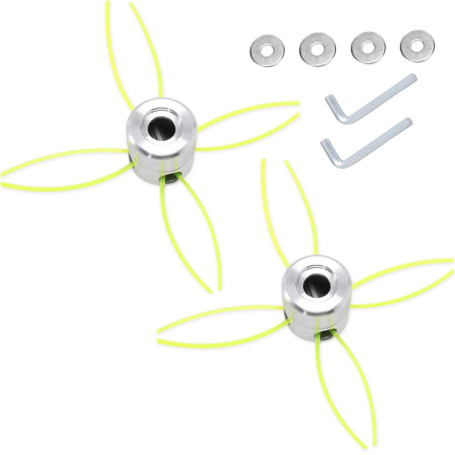 HUAREW Tête de Débroussailleuse Universelle Aluminium Fils, Aluminium Tête Debroussailleuse Universelle M8 M10, Tête Coupe-Bordu