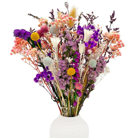KAOHONG Bouquet de Fleurs Séchées Naturelles Violettes Vraies Naturel Fleurs Décoration pour Mariage, décoration Maison fête, Va